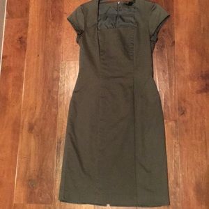 H&M olive drab sheath dress
